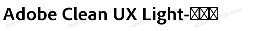 Adobe Clean UX Light字体转换